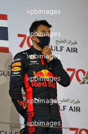 Third placed Alexander Albon (THA) Red Bull Racing on the podium. 29.11.2020. Formula 1 World Championship, Rd 15, Bahrain Grand Prix, Sakhir, Bahrain, Race Day.