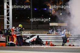 Alan Van Der Merwe (RSA) FIA Medical Car Driver at the scene of the crash suffered by Romain Grosjean (FRA) Haas F1 Team. 29.11.2020. Formula 1 World Championship, Rd 15, Bahrain Grand Prix, Sakhir, Bahrain, Race Day.