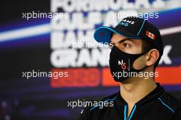 Nicholas Latifi (CDN) Williams Racing in the FIA Press Conference. 26.11.2020. Formula 1 World Championship, Rd 15, Bahrain Grand Prix, Sakhir, Bahrain, Preparation Day.