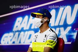 Daniel Ricciardo (AUS) Renault F1 Team in the FIA Press Conference. 26.11.2020. Formula 1 World Championship, Rd 15, Bahrain Grand Prix, Sakhir, Bahrain, Preparation Day.