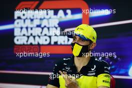 Esteban Ocon (FRA) Renault F1 Team in the FIA Press Conference. 26.11.2020. Formula 1 World Championship, Rd 15, Bahrain Grand Prix, Sakhir, Bahrain, Preparation Day.
