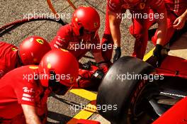 Ferrari practices a pit stop. 14.08.2020 Formula 1 World Championship, Rd 6, Spanish Grand Prix, Barcelona, Spain, Practice Day.
