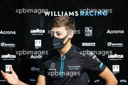 George Russell (GBR) Williams Racing with the media. 14.08.2020 Formula 1 World Championship, Rd 6, Spanish Grand Prix, Barcelona, Spain, Practice Day.