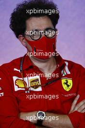 Mattia Binotto (ITA) Ferrari Team Principal in the FIA Press Conference. 14.08.2020 Formula 1 World Championship, Rd 6, Spanish Grand Prix, Barcelona, Spain, Practice Day.