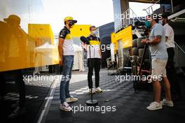 Esteban Ocon (FRA) Renault F1 Team with Will Buxton (GBR) F1 Digital Presenter. 14.08.2020 Formula 1 World Championship, Rd 6, Spanish Grand Prix, Barcelona, Spain, Practice Day.