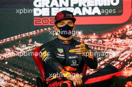 Max Verstappen (NLD) Red Bull Racing in the post race FIA Press Conference. 16.08.2020. Formula 1 World Championship, Rd 6, Spanish Grand Prix, Barcelona, Spain, Race Day.
