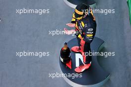 Max Verstappen (NLD) Red Bull Racing celebrates his second position on the podium. 16.08.2020. Formula 1 World Championship, Rd 6, Spanish Grand Prix, Barcelona, Spain, Race Day.