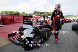 Second placed Max Verstappen (NLD) Red Bull Racing in parc ferme. 16.08.2020. Formula 1 World Championship, Rd 6, Spanish Grand Prix, Barcelona, Spain, Race Day.