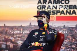 Max Verstappen (NLD) Red Bull Racing in the post qualifying FIA Press Conference. 15.08.2020. Formula 1 World Championship, Rd 6, Spanish Grand Prix, Barcelona, Spain, Qualifying Day.
