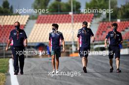 Sergio Perez (MEX) Racing Point F1 Team walks the circuit with the team. 13.08.2020. Formula 1 World Championship, Rd 6, Spanish Grand Prix, Barcelona, Spain, Preparation Day.