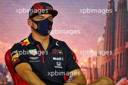 Max Verstappen (NLD) Red Bull Racing in the FIA Press Conference. 13.08.2020. Formula 1 World Championship, Rd 6, Spanish Grand Prix, Barcelona, Spain, Preparation Day.