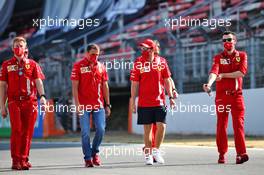 Sebastian Vettel (GER) Ferrari walks the circuit with the team. 13.08.2020. Formula 1 World Championship, Rd 6, Spanish Grand Prix, Barcelona, Spain, Preparation Day.