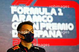 Alexander Albon (THA) Red Bull Racing in the FIA Press Conference. 13.08.2020. Formula 1 World Championship, Rd 6, Spanish Grand Prix, Barcelona, Spain, Preparation Day.