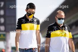 Esteban Ocon (FRA) Renault F1 Team walks the circuit with the team. 13.08.2020. Formula 1 World Championship, Rd 6, Spanish Grand Prix, Barcelona, Spain, Preparation Day.