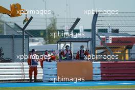 Circuit atmosphere - marshals. 31.07.2020. Formula 1 World Championship, Rd 4, British Grand Prix, Silverstone, England, Practice Day.