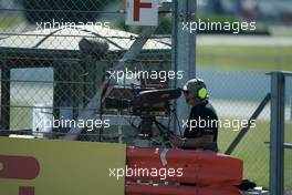 Circuit atmosphere - Camera Operator. 31.07.2020. Formula 1 World Championship, Rd 4, British Grand Prix, Silverstone, England, Practice Day.
