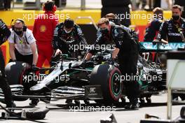Valtteri Bottas (FIN) Mercedes AMG F1 W11 on the grid. 02.08.2020. Formula 1 World Championship, Rd 4, British Grand Prix, Silverstone, England, Race Day.