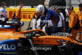 Lando Norris (GBR) McLaren MCL35 on the grid. 02.08.2020. Formula 1 World Championship, Rd 4, British Grand Prix, Silverstone, England, Race Day.