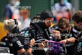 Lewis Hamilton (GBR) Mercedes AMG F1 on the grid. 02.08.2020. Formula 1 World Championship, Rd 4, British Grand Prix, Silverstone, England, Race Day.