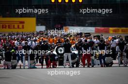 Drivers on the grid. 02.08.2020. Formula 1 World Championship, Rd 4, British Grand Prix, Silverstone, England, Race Day.