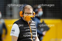 Andreas Seidl, McLaren Managing Director on the grid. 02.08.2020. Formula 1 World Championship, Rd 4, British Grand Prix, Silverstone, England, Race Day.