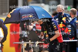Red Bull Racing on the grid.                                02.08.2020. Formula 1 World Championship, Rd 4, British Grand Prix, Silverstone, England, Race Day.