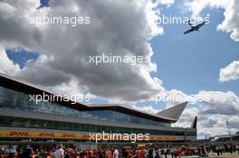 grid atmosphere - Spitfire flyover. 02.08.2020. Formula 1 World Championship, Rd 4, British Grand Prix, Silverstone, England, Race Day.