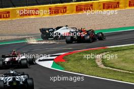 Kevin Magnussen (DEN) Haas VF-20 and Alexander Albon (THA) Red Bull Racing RB16 collide.                                02.08.2020. Formula 1 World Championship, Rd 4, British Grand Prix, Silverstone, England, Race Day.