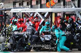 Valtteri Bottas (FIN) Mercedes AMG F1 W11 makes a pit stop. 02.08.2020. Formula 1 World Championship, Rd 4, British Grand Prix, Silverstone, England, Race Day.