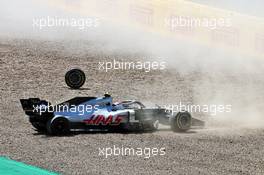 Kevin Magnussen (DEN) Haas VF-20 crashed out of the race. 02.08.2020. Formula 1 World Championship, Rd 4, British Grand Prix, Silverstone, England, Race Day.