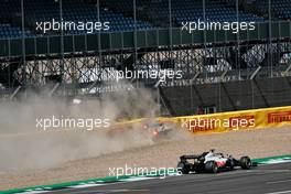 Kevin Magnussen (DEN) Haas VF-20 crashes out of the race.                                02.08.2020. Formula 1 World Championship, Rd 4, British Grand Prix, Silverstone, England, Race Day.