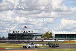Lewis Hamilton (GBR) Mercedes AMG F1 W11 leads behind the FIA Safety Car. 02.08.2020. Formula 1 World Championship, Rd 4, British Grand Prix, Silverstone, England, Race Day.