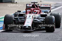 Kimi Raikkonen (FIN) Alfa Romeo Racing C39 with a broken front wing. 02.08.2020. Formula 1 World Championship, Rd 4, British Grand Prix, Silverstone, England, Race Day.