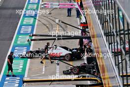 Romain Grosjean (FRA) Haas F1 Team VF-20 leaves the pits.                                01.08.2020. Formula 1 World Championship, Rd 4, British Grand Prix, Silverstone, England, Qualifying Day.