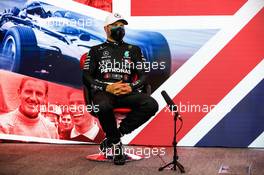 Valtteri Bottas (FIN) Mercedes AMG F1 in the post qualifying FIA Press Conference. 01.08.2020. Formula 1 World Championship, Rd 4, British Grand Prix, Silverstone, England, Qualifying Day.