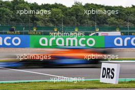 Lando Norris (GBR) McLaren MCL35 passes DRS zone. 01.08.2020. Formula 1 World Championship, Rd 4, British Grand Prix, Silverstone, England, Qualifying Day.