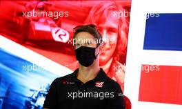 Romain Grosjean (FRA) Haas F1 Team in the FIA Press Conference. 30.07.2020. Formula 1 World Championship, Rd 4, British Grand Prix, Silverstone, England, Preparation Day.