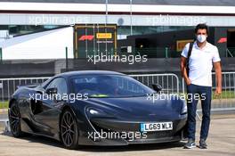 Carlos Sainz Jr (ESP) McLaren with his road car. 30.07.2020. Formula 1 World Championship, Rd 4, British Grand Prix, Silverstone, England, Preparation Day.