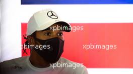 Lewis Hamilton (GBR) Mercedes AMG F1 in the FIA Press Conference. 30.07.2020. Formula 1 World Championship, Rd 4, British Grand Prix, Silverstone, England, Preparation Day.