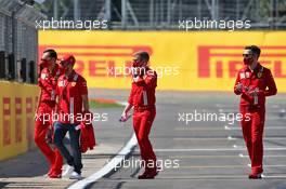 Sebastian Vettel (GER) Ferrari walks the circuit with the team. 30.07.2020. Formula 1 World Championship, Rd 4, British Grand Prix, Silverstone, England, Preparation Day.