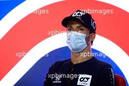 Pierre Gasly (FRA) AlphaTauri in the FIA Press Conference. 30.07.2020. Formula 1 World Championship, Rd 4, British Grand Prix, Silverstone, England, Preparation Day.