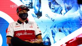 Kimi Raikkonen (FIN) Alfa Romeo Racing in the FIA Press Conference. 30.07.2020. Formula 1 World Championship, Rd 4, British Grand Prix, Silverstone, England, Preparation Day.