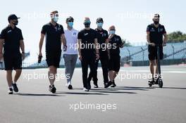 Nikita Mazepin (RUS) Hitech walks the circuit with the team. 30.07.2020. Formula 1 World Championship, Rd 4, British Grand Prix, Silverstone, England, Preparation Day.