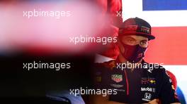 Max Verstappen (NLD) Red Bull Racing in the FIA Press Conference. 30.07.2020. Formula 1 World Championship, Rd 4, British Grand Prix, Silverstone, England, Preparation Day.