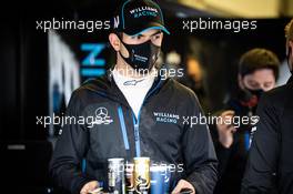 Nicholas Latifi (CDN) Williams Racing serves Lavazza Coffee. 09.10.2020. Formula 1 World Championship, Rd 11, Eifel Grand Prix, Nurbugring, Germany, Practice Day.