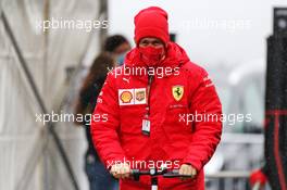 Sebastian Vettel (GER) Ferrari. 09.10.2020. Formula 1 World Championship, Rd 11, Eifel Grand Prix, Nurbugring, Germany, Practice Day.