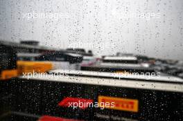 Circuit atmosphere - a wet paddock. 09.10.2020. Formula 1 World Championship, Rd 11, Eifel Grand Prix, Nurbugring, Germany, Practice Day.