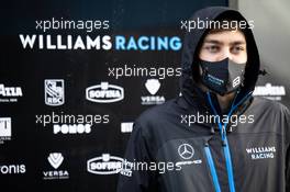 George Russell (GBR) Williams Racing with the media. 09.10.2020. Formula 1 World Championship, Rd 11, Eifel Grand Prix, Nurbugring, Germany, Practice Day.