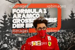 Mattia Binotto (ITA) Ferrari Team Principal in the FIA Press Conference. 09.10.2020. Formula 1 World Championship, Rd 11, Eifel Grand Prix, Nurbugring, Germany, Practice Day.