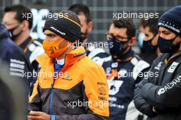 Carlos Sainz Jr (ESP) McLaren on the grid. 11.10.2020. Formula 1 World Championship, Rd 11, Eifel Grand Prix, Nurbugring, Germany, Race Day.